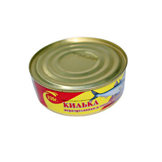 Килька Домашние консервы черноморская обжаренная в томатном соусе  235г