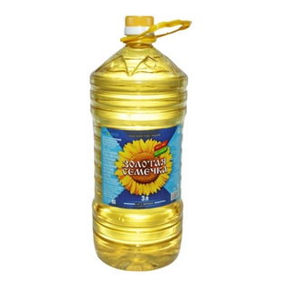 Масло Золотая семечка подсолнечное рафинированное дезодорированное 3л