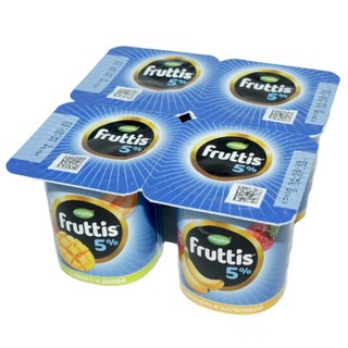 Йогурт Фруттис  5% манго-дыня/банан/клубника 115г