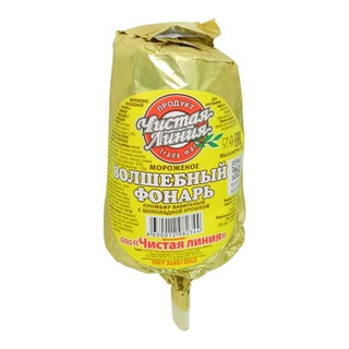 Мороженое Эскимо Волшебный фонарь пломбир ванильный с шоколадной крошкой 80г Чистая Линия