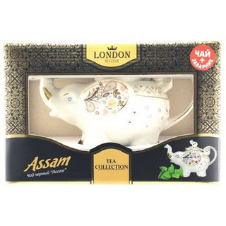 Чай Лондон Ассам черный в заварочном чайнике Слон 60г