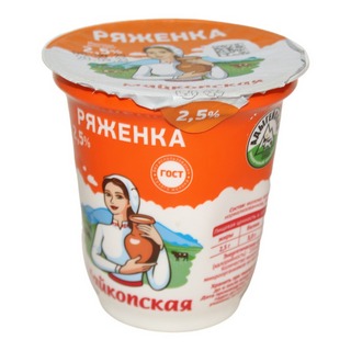 Ряженка Майкопская 2,5% 0,300кг стакан