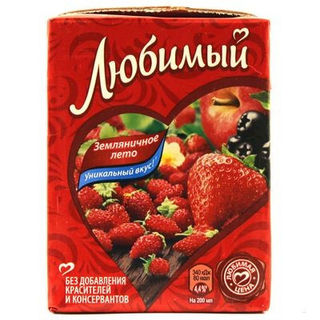 Напиток Любимый Земляничное лето 0,2л