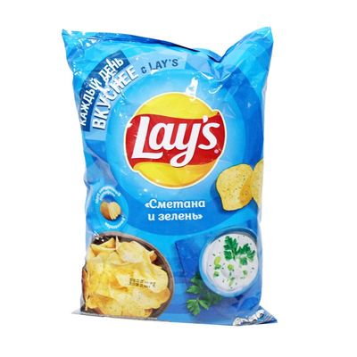 Чипсы Лейс сметана и зелень 140г