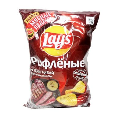 Чипсы Лейс 140г Стейк Рибай перечный