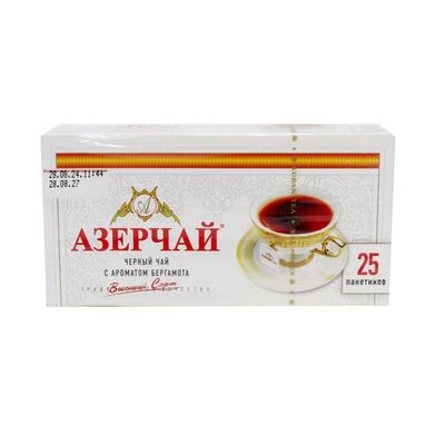 Чай Азерчай черный с ароматом бергамота 25пак б/конвертов