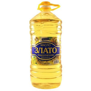 Масло Злато подсолнечное рафинированное 3л