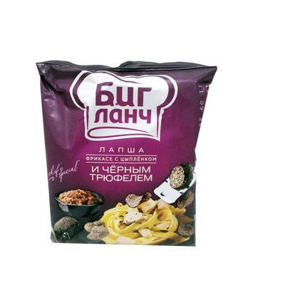 Лапша Биг Ланч 75г Фрикасе с цыпл. и черн. трюфелем брикет