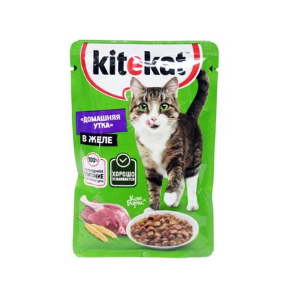 Корм для кошек Китекат 85гр Утка в желе