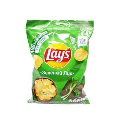 Чипсы Лейс 37г зеленый лук