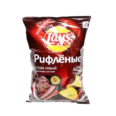 Чипсы Лейс 140г Стейк Рибай перечный
