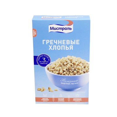 Хлопья гречневые Мистраль 400г