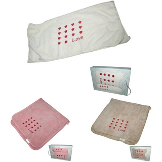 Полотенце подарочный набор банное и для рук сердечки