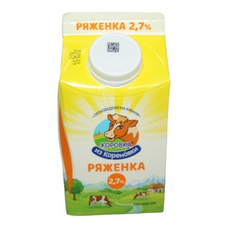 Ряженка Коровка из Кореновки 2,7%,  0,450 кг