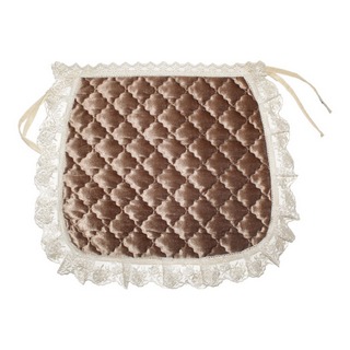 Чехол на стулья кружевные с маленькими воланами коричневый