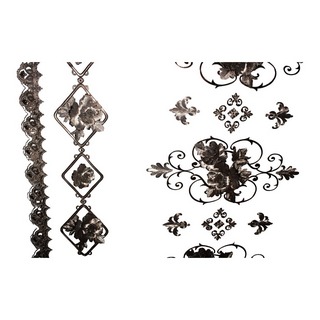 Клеенка на тканевой основе BECT COME,GOLDEN STYLE 140см*20м  Большие цветы золото