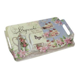 Поднос с ручками прямоуг 33*21,5см капкейк